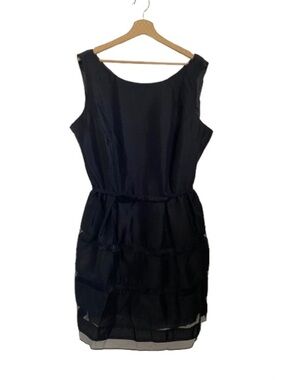 "NWT Eloquii Black Sleeveless Tiered Midi Dress - Plus Size 24W
